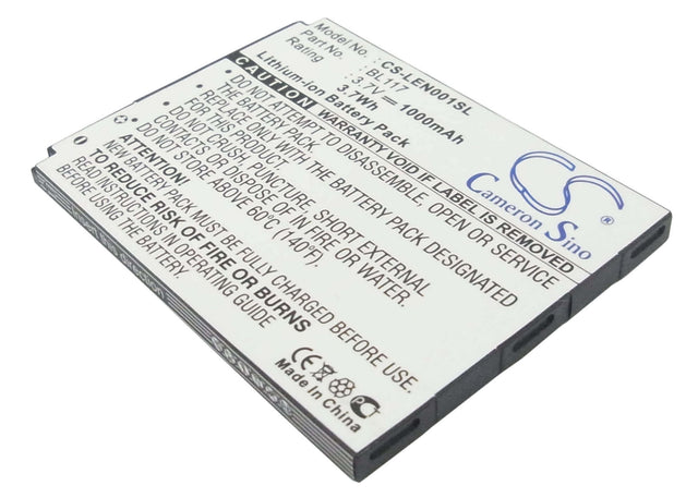 Battery For Lenovo O1 3.7v, 1000mah - 3.70wh Mobile, SmartPhone Cameron Sino Technology Limited   