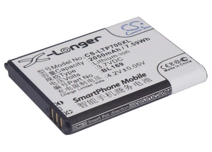 Battery For Lenovo P70, S560, A789 3.7v, 2050mah - 7.59wh Mobile, SmartPhone Cameron Sino Technology Limited   