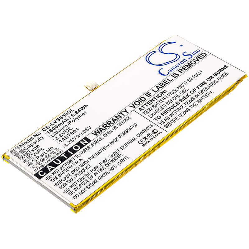 Battery For Lenovo S858t 3.8v, 1800mah - 6.84wh Mobile, SmartPhone Cameron Sino Technology Limited   