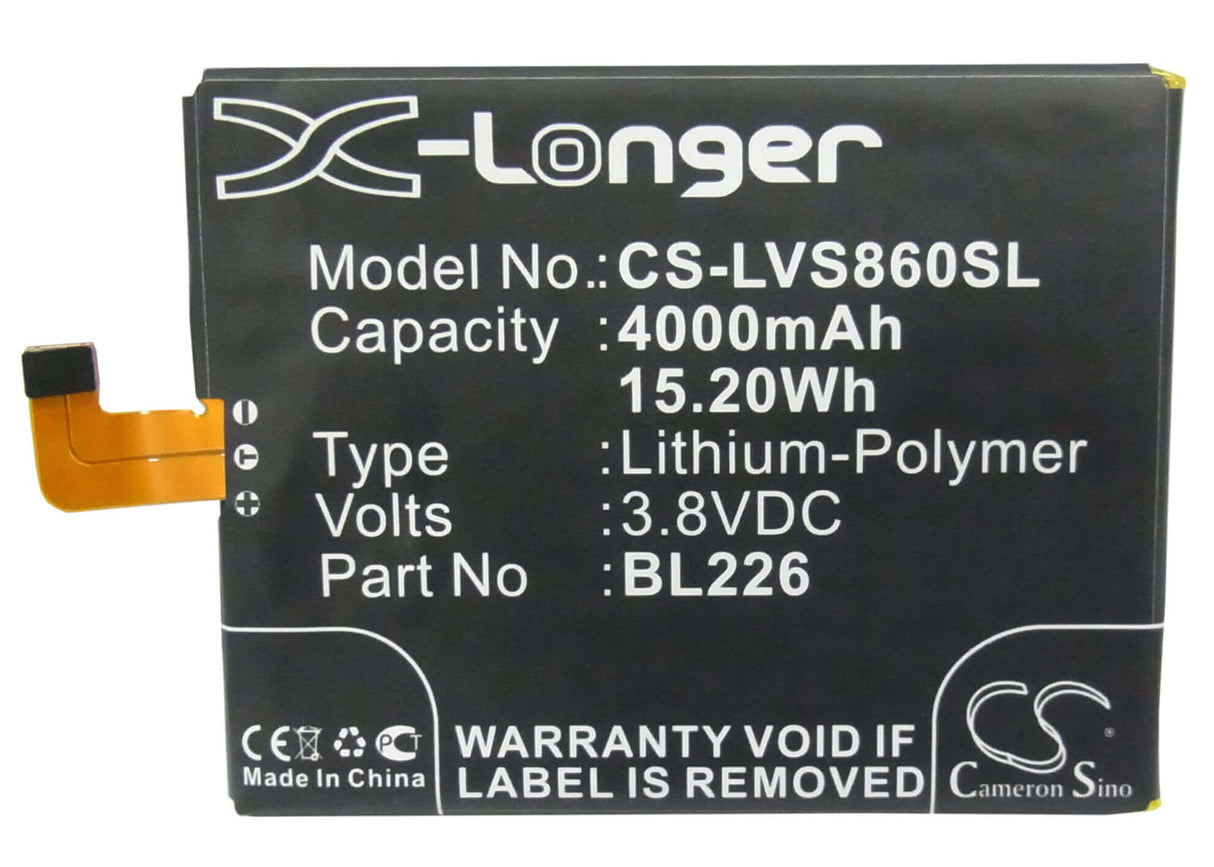 Battery For Lenovo S860 3.8v, 4000mah - 15.20wh Mobile, SmartPhone Cameron Sino Technology Limited   