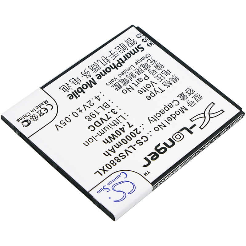 Battery For Lenovo S880, K860, K860i 3.7v, 2250mah - 8.33wh Mobile, SmartPhone Cameron Sino Technology Limited   