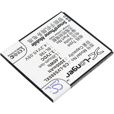 Battery For Lenovo S880, K860, K860i 3.7v, 2250mah - 8.33wh Mobile, SmartPhone Cameron Sino Technology Limited   