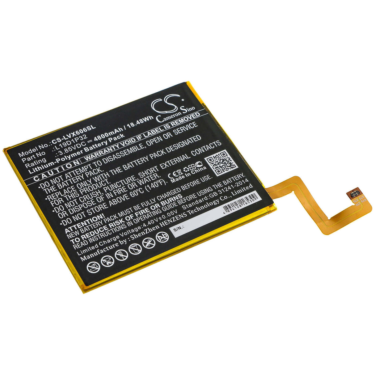 Battery For Lenovo, Tab M10 Plus, Tb-x606f 3.85v, 4800mah - 18.48wh Tablet Cameron Sino Technology Limited   