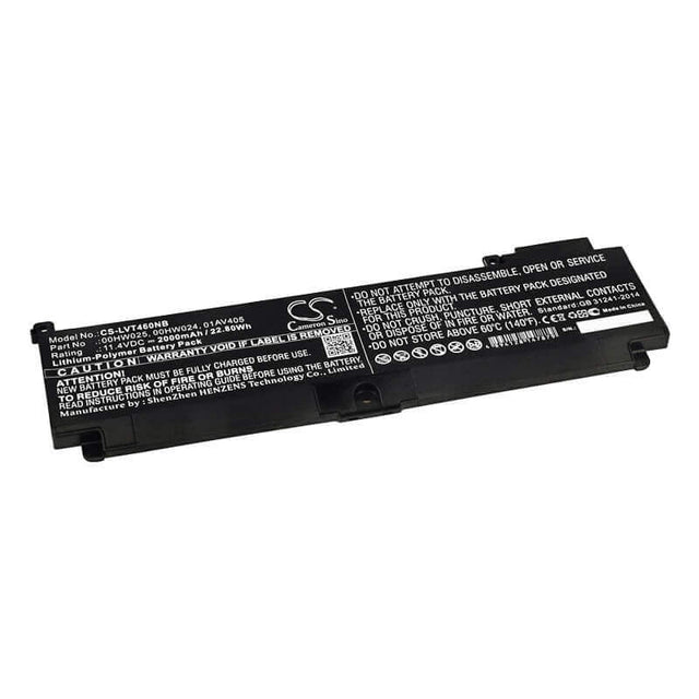 Battery For Lenovo, Thinkpad T460s, Thinkpad T470s, 11.4v, 2000mah - 22.80wh Batteries for Electronics Cameron Sino Technology Limited   