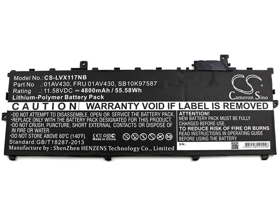 Battery For Lenovo, Thinkpad X1 Carbon 2017 11.58v, 4800mah - 55.58wh Batteries for Electronics Cameron Sino Technology Limited   