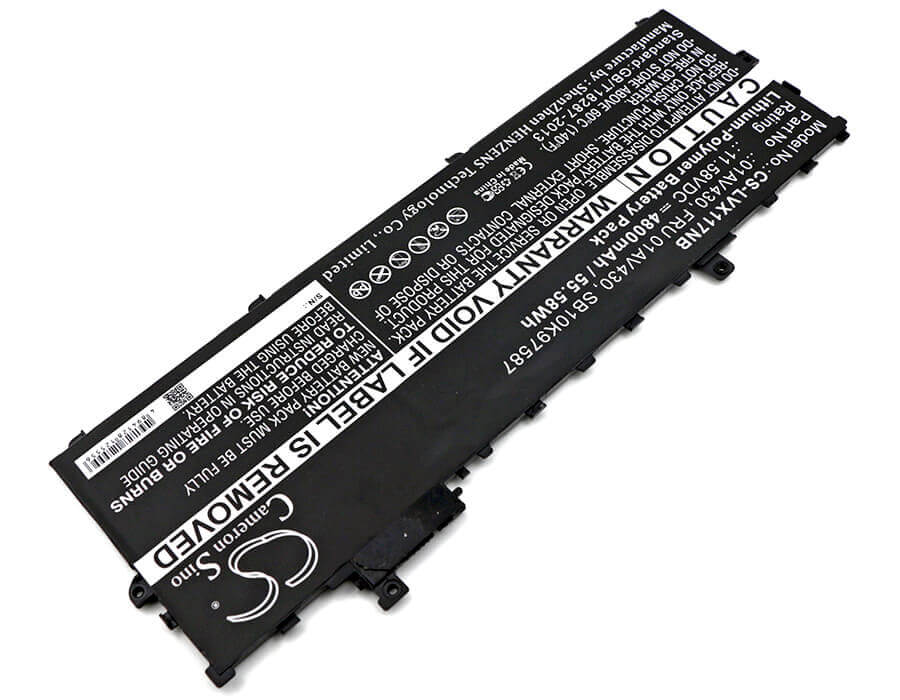 Battery For Lenovo, Thinkpad X1 Carbon 2017 11.58v, 4800mah - 55.58wh Notebook, Laptop Cameron Sino Technology Limited   