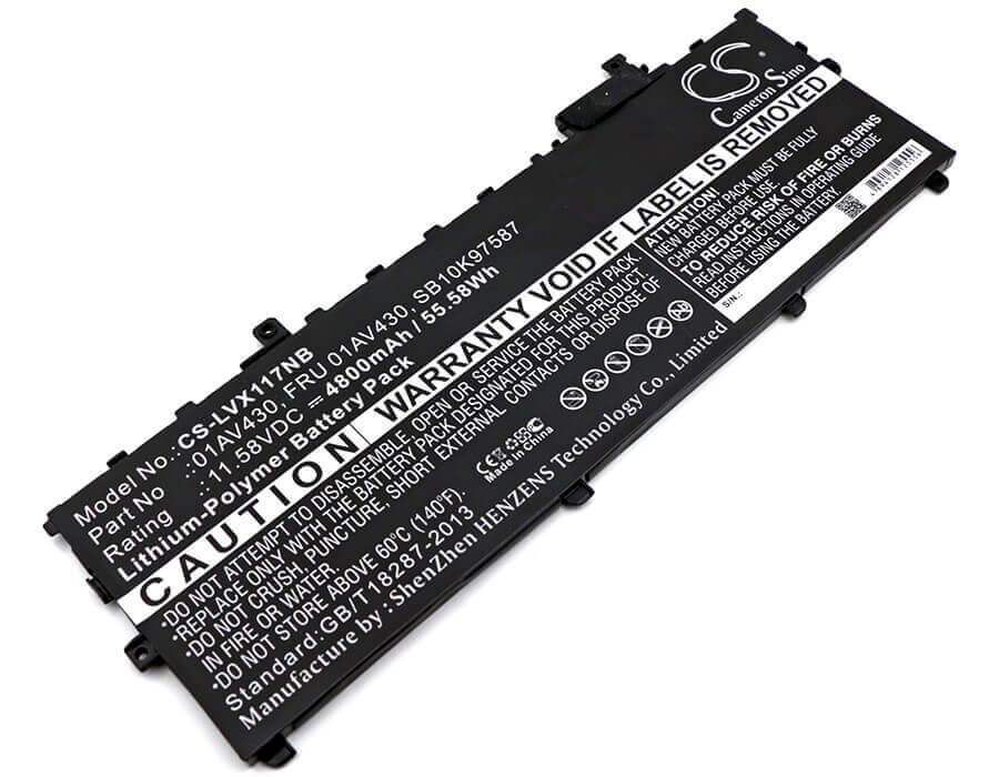 Battery For Lenovo, Thinkpad X1 Carbon 2017 11.58v, 4800mah - 55.58wh Notebook, Laptop Cameron Sino Technology Limited   