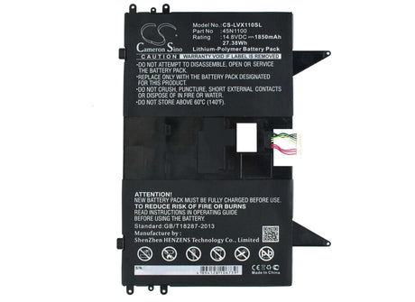 Battery For Lenovo Thinkpad X1 Helix Tablet Pc 14.8v, 1850mah - 27.38wh Batteries for Electronics Cameron Sino Technology Limited (Suspended)   