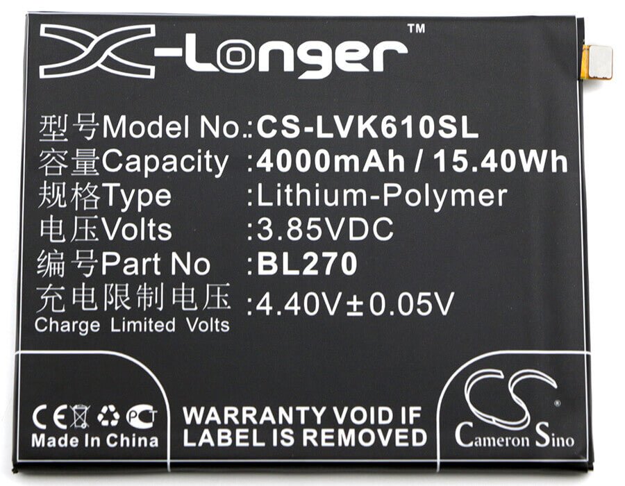 Battery For Lenovo, Vibe K6 Plus 3.85v, 4000mah - 15.40wh Mobile, SmartPhone Cameron Sino Technology Limited   