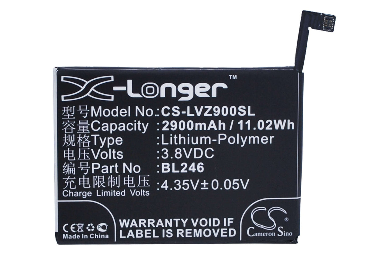 Battery For Lenovo Vibe Shot, Vibe Max Z90, Vibe Max Z90-3 3.8v, 2900mah - 11.02wh Mobile, SmartPhone Cameron Sino Technology Limited   