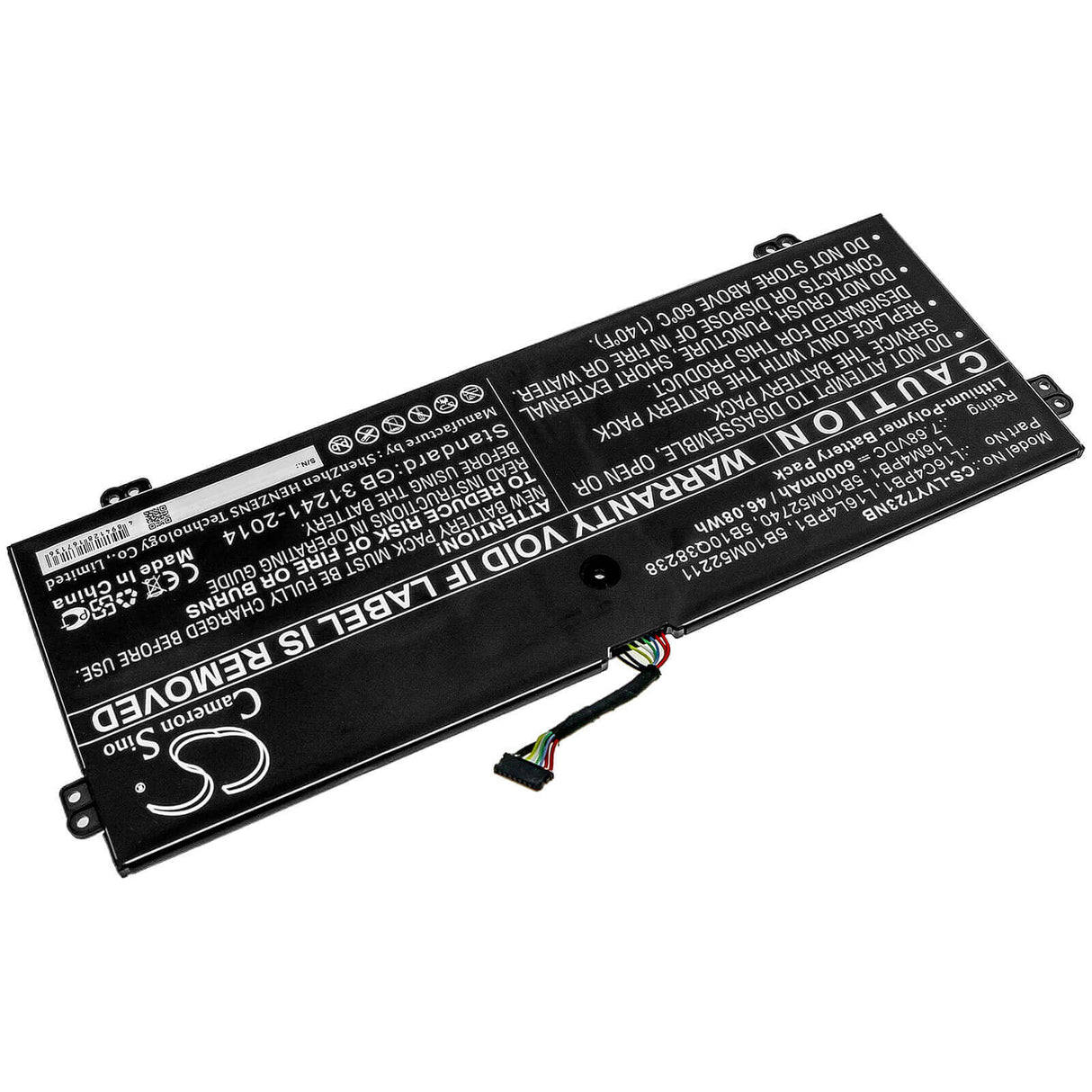 Battery For Lenovo, Yg 720-13ikb 80x6006pau, Yg 720-13ikb I5 8g 128g 10h 80x6006nau 7.68v, 6000mah - 46.08wh Notebook, Laptop Cameron Sino Technology Limited   