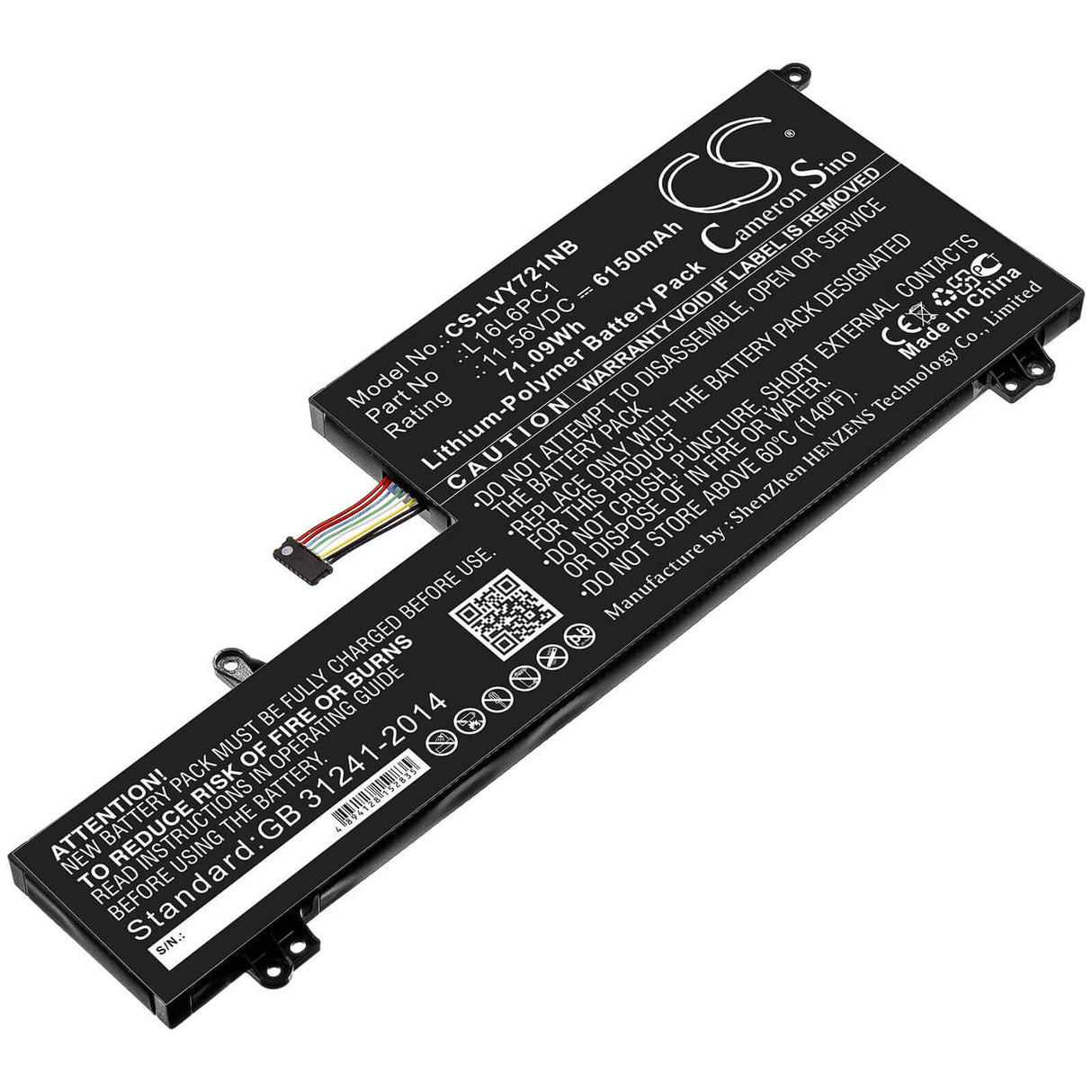 Battery For Lenovo, Yoga 720, Yoga 720-15, Yoga 720-15ikb 11.56v, 6150mah - 71.09wh Batteries for Electronics Cameron Sino Technology Limited   