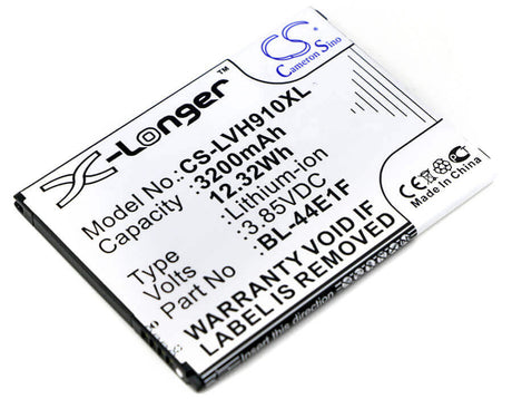 Battery For Lg, F800k, F800l, F800s, H910, H915, H918, H990 3.85v, 3200mah - 12.32wh Mobile, SmartPhone Cameron Sino Technology Limited   