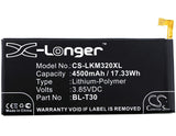 Battery For Lg, Fiesta, Fiesta Lte, K10 Power, K10 Power Dual 3.85v, 4500mah - 17.33wh Mobile, SmartPhone Cameron Sino Technology Limited   