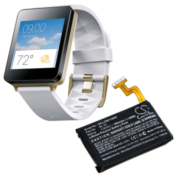 3.8V, Li-Polymer, 380mAh, Smartwatch battery fits Lg, Bl-s1, G Watch W100, 1.44Wh