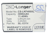 Battery For Lg G3, D855, D852, D855 Lte 3.8v, 3000mah - 11.40wh Mobile, SmartPhone Cameron Sino Technology Limited   