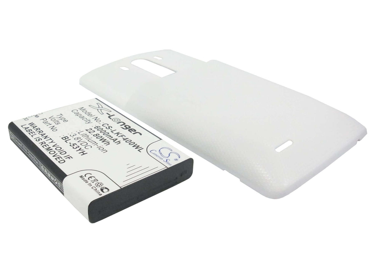 Battery For Lg G3, D855, D855 Lte, White Back Cover 3.8v, 6000mah - 22.80wh Mobile, SmartPhone Cameron Sino Technology Limited   