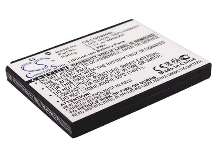 Battery For Lg Gc900, Gc900e, Gt950 3.7v, 900mah - 3.33wh Mobile, SmartPhone Cameron Sino Technology Limited   