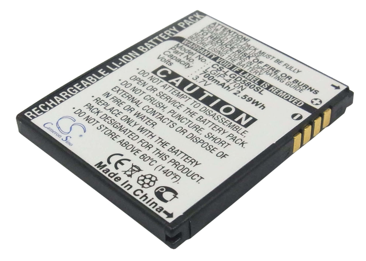 Battery For Lg Gd580, Gd580 Lollitop 3.7v, 700mah - 2.59wh Mobile, SmartPhone Cameron Sino Technology Limited   