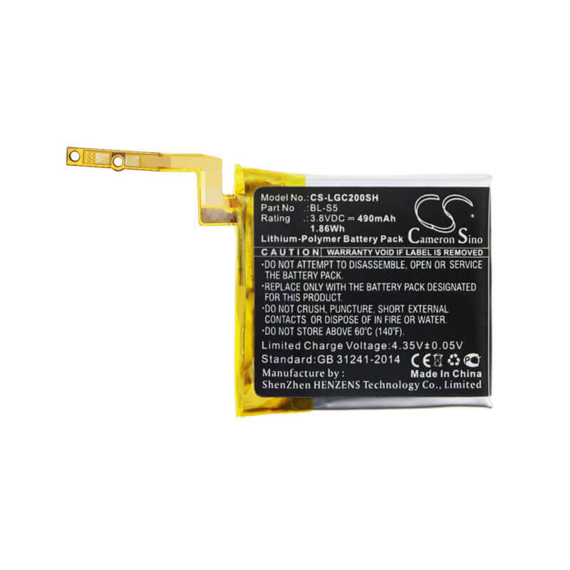 Battery For Lg, Gizmogadget, Vc200 3.8v, 490mah - 1.86wh Smartwatch Cameron Sino Technology Limited   