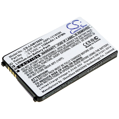 Battery For Lg Gm750, Layla, Eigen 3.7v, 1200mah - 4.44wh Mobile, SmartPhone Cameron Sino Technology Limited   