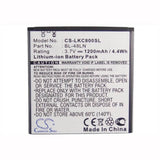 Battery For Lg Gray C800, Ls696, Vm696 3.7v, 1200mah - 4.44wh Mobile, SmartPhone Cameron Sino Technology Limited   