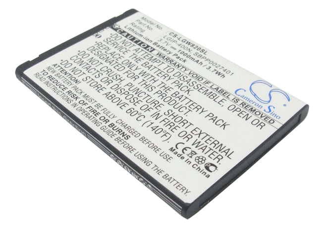 Battery For Lg Gw820, Expo Gw820, Gw825 3.7v, 1000mah - 3.70wh Mobile, SmartPhone Cameron Sino Technology Limited   