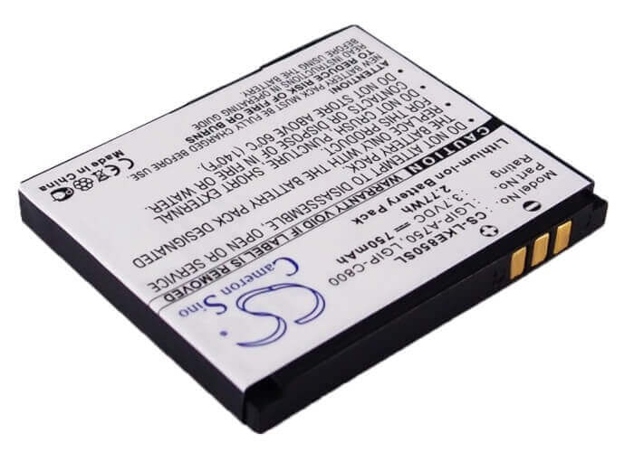 Battery For Lg Ke820, Ke850, Kg99 3.7v, 750mah - 2.78wh Mobile, SmartPhone Cameron Sino Technology Limited   