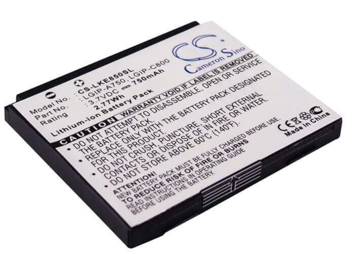 Battery For Lg Ke820, Ke850, Kg99 3.7v, 750mah - 2.78wh Mobile, SmartPhone Cameron Sino Technology Limited   