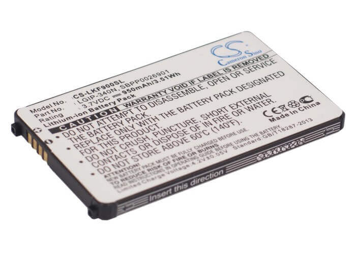 Battery For Lg Kf900, Kf900 Prada Ii, Ks660 3.7v, 950mah - 3.52wh Mobile, SmartPhone Cameron Sino Technology Limited   