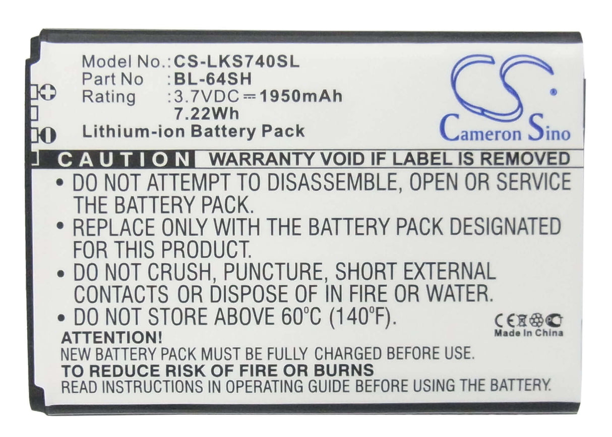 Battery For Lg Ks20 3.7v, 1950mah - 7.22wh Mobile, SmartPhone Cameron Sino Technology Limited   