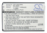 Battery For Lg Ks20 3.7v, 1950mah - 7.22wh Mobile, SmartPhone Cameron Sino Technology Limited   