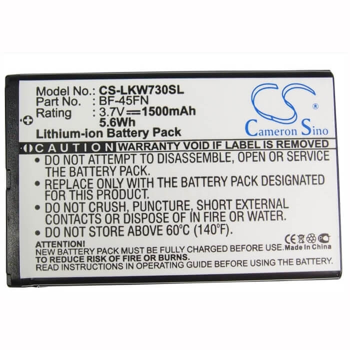 Battery For Lg Kw730 3.7v, 1500mah - 5.55wh Mobile, SmartPhone Cameron Sino Technology Limited   