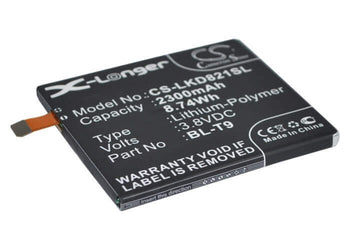 3.8V, Li-Polymer, 2300mAh, SmartPhone battery fits Google, Lg, Bl-t9, Nexus 5, Nexus 5 16gb, 8.74Wh