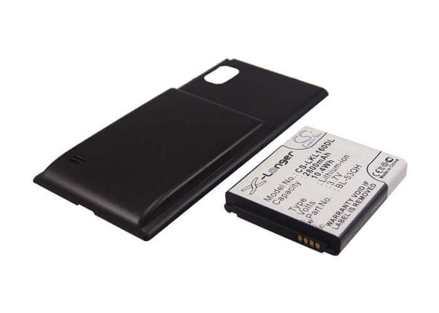 Battery For Lg Optimus Lte Ii, Optimus Lte 2, F160l 3.7v, 2800mah - 10.36wh Mobile, SmartPhone Cameron Sino Technology Limited   