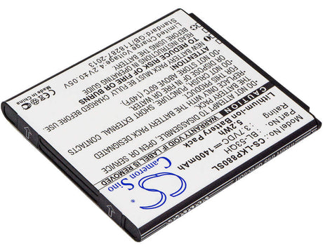 Battery For Lg P880, Optimus 4x Hd, Optimus Lte Ii 3.7v, 1400mah - 5.18wh Mobile, SmartPhone Cameron Sino Technology Limited   