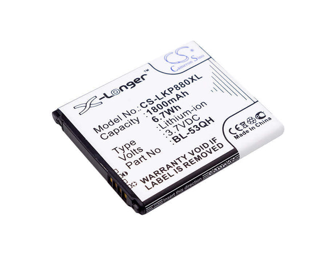 Battery For Lg P880, Optimus 4x Hd, Optimus Lte Ii 3.7v, 1800mah - 6.66wh Mobile, SmartPhone Cameron Sino Technology Limited   