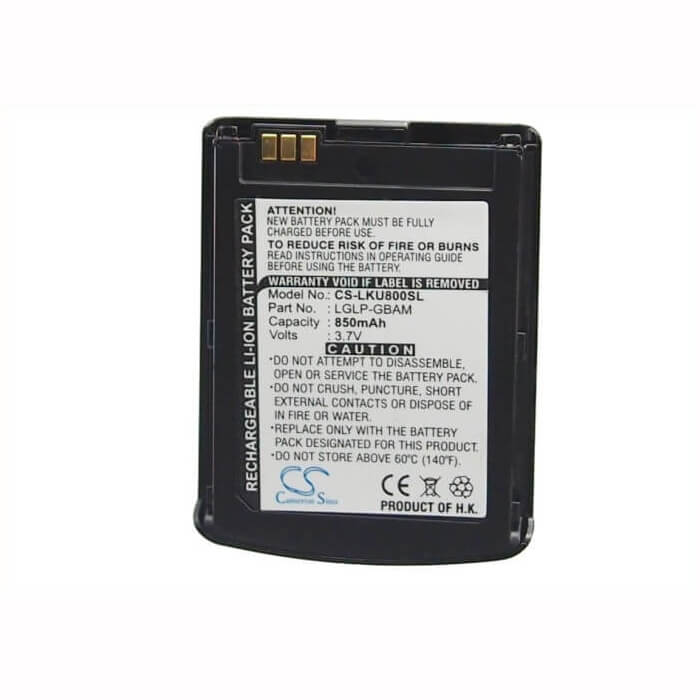 Battery For Lg U400 3.7v, 850mah - 3.15wh Mobile, SmartPhone Cameron Sino Technology Limited   