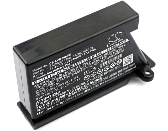 Battery For Lg, Vr34406lv, Vr34408lv, Vr5902lvm, Vr5906-5940-5943 / Vr6260-62701lv 14.4v, 2600mah - 37.44wh Vacuum Cameron Sino Technology Limited   