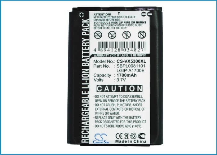 Battery For Lg Vx5300, Ax245 3.7v, 1700mah - 6.29wh Mobile, SmartPhone Cameron Sino Technology Limited   