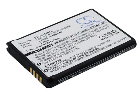 Battery For Lg Vx5600, Accolade, Un150 Envoy 3.7v, 800mah - 2.96wh Mobile, SmartPhone Cameron Sino Technology Limited   