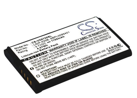 Battery For Lg Vx9600, Vx9700, Vx9700 Dare 3.7v, 1100mah - 4.07wh Batteries for Electronics Cameron Sino Technology Limited (Suspended)   