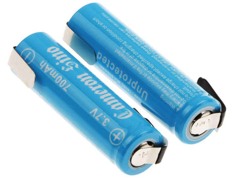 Two pieces of Lithium Ion AA Battery or 14500 With reverse solder tabs 3.7v, 700mah - 2.59wh 14500 Cameron Sino Technology Limited   