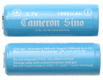 Lithium Ion, 2pcs 18490/18500 Pack With Pcb Protection 3.7v, 1900mah - 7.03wh