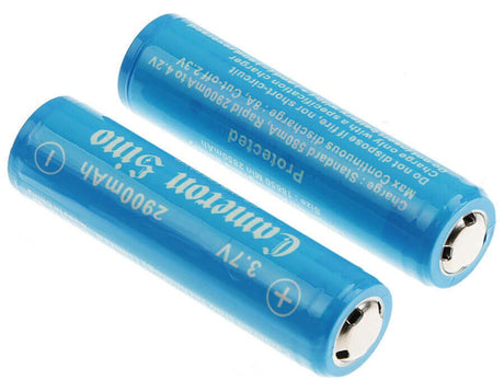 Battery For Lithium Ion, 2pcs 18650 Pack With Pcb Protection 3.7v, 2900mah - 10.73wh 18650 Cameron Sino Technology Limited   