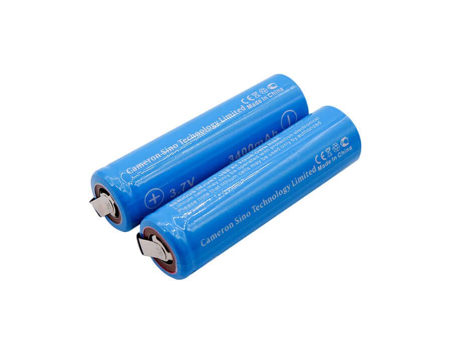 Battery For Lithium Ion, 2pcs Pack With Solder Tabs 3.7v, 3400mah - 12.58wh 18650 Cameron Sino Technology Limited   