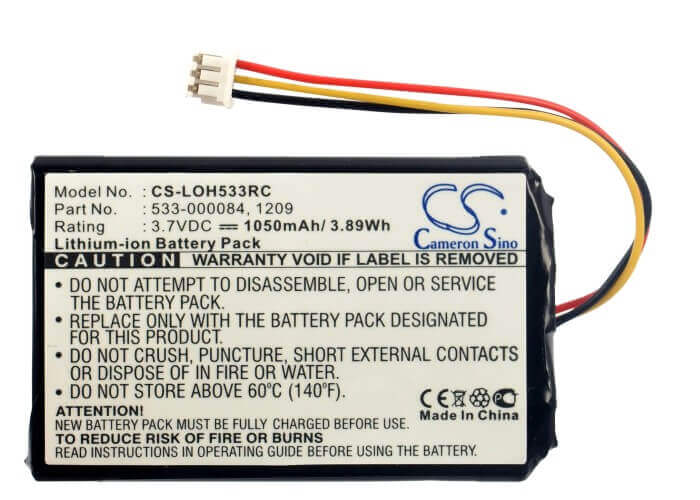 Battery For Logitech, 915-000198, Harmony Touch, Harmony Ultimate 3.7v, 1050mah - 3.89wh Remote Control Cameron Sino Technology Limited   