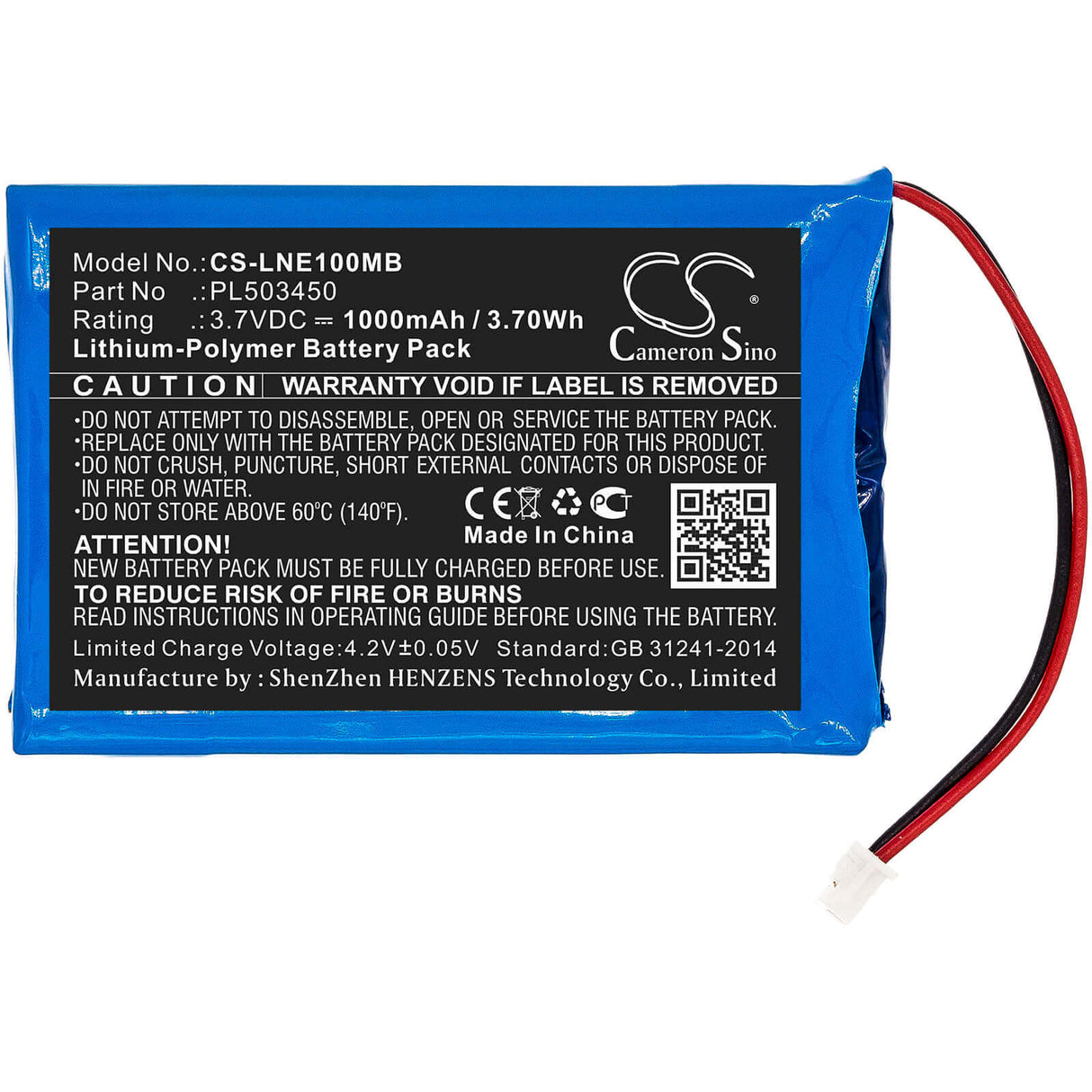Battery For Luvion, Grand Elite 3.7v, 1000mah - 3.70wh Batteries for Electronics Cameron Sino Technology Limited   