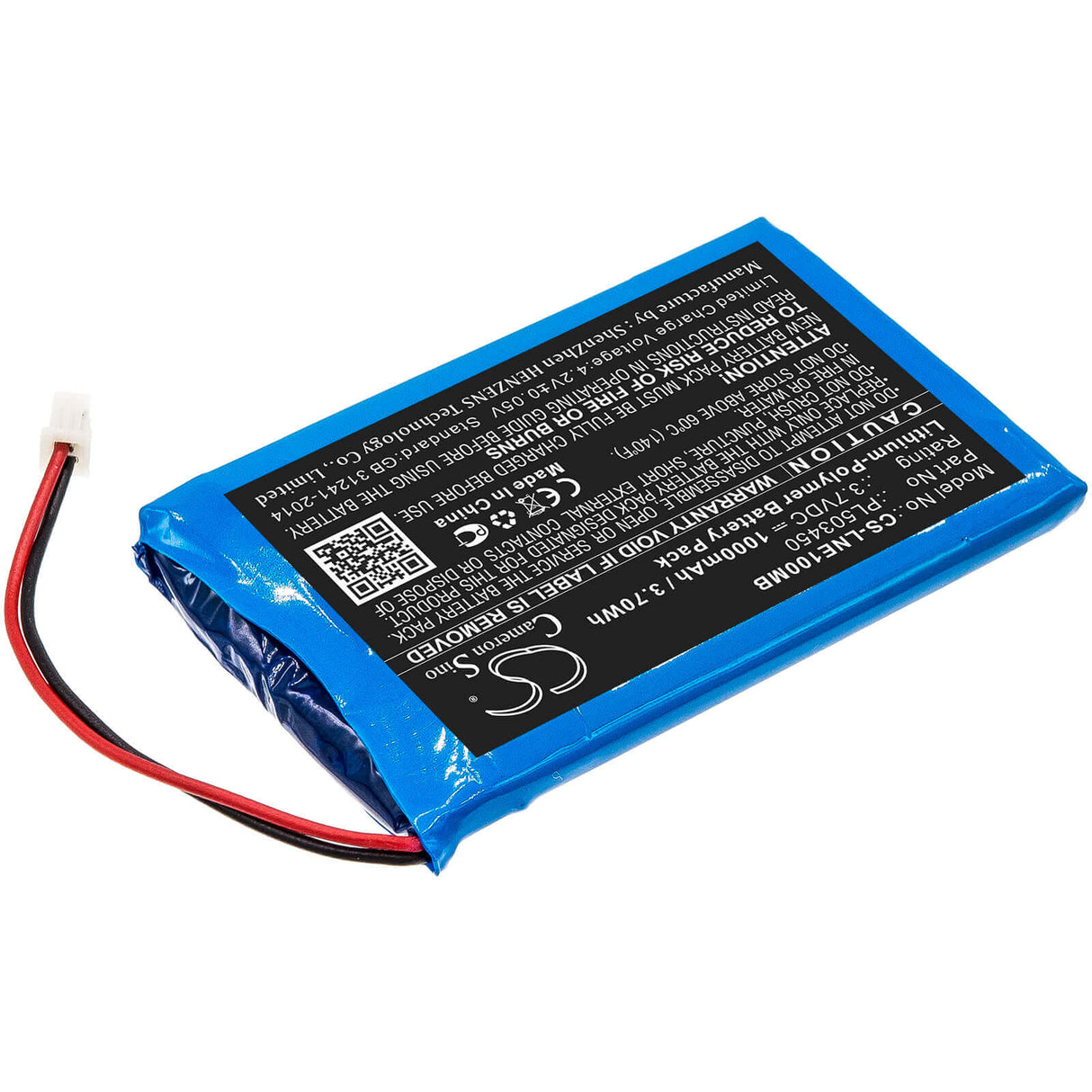 Battery For Luvion, Grand Elite 3.7v, 1000mah - 3.70wh Batteries for Electronics Cameron Sino Technology Limited   