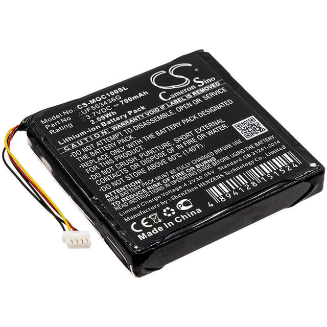 Battery For Magellan, Cyclo 100, Cyclo100 3.7v, 700mah - 2.59wh GPS, Navigator Cameron Sino Technology Limited   